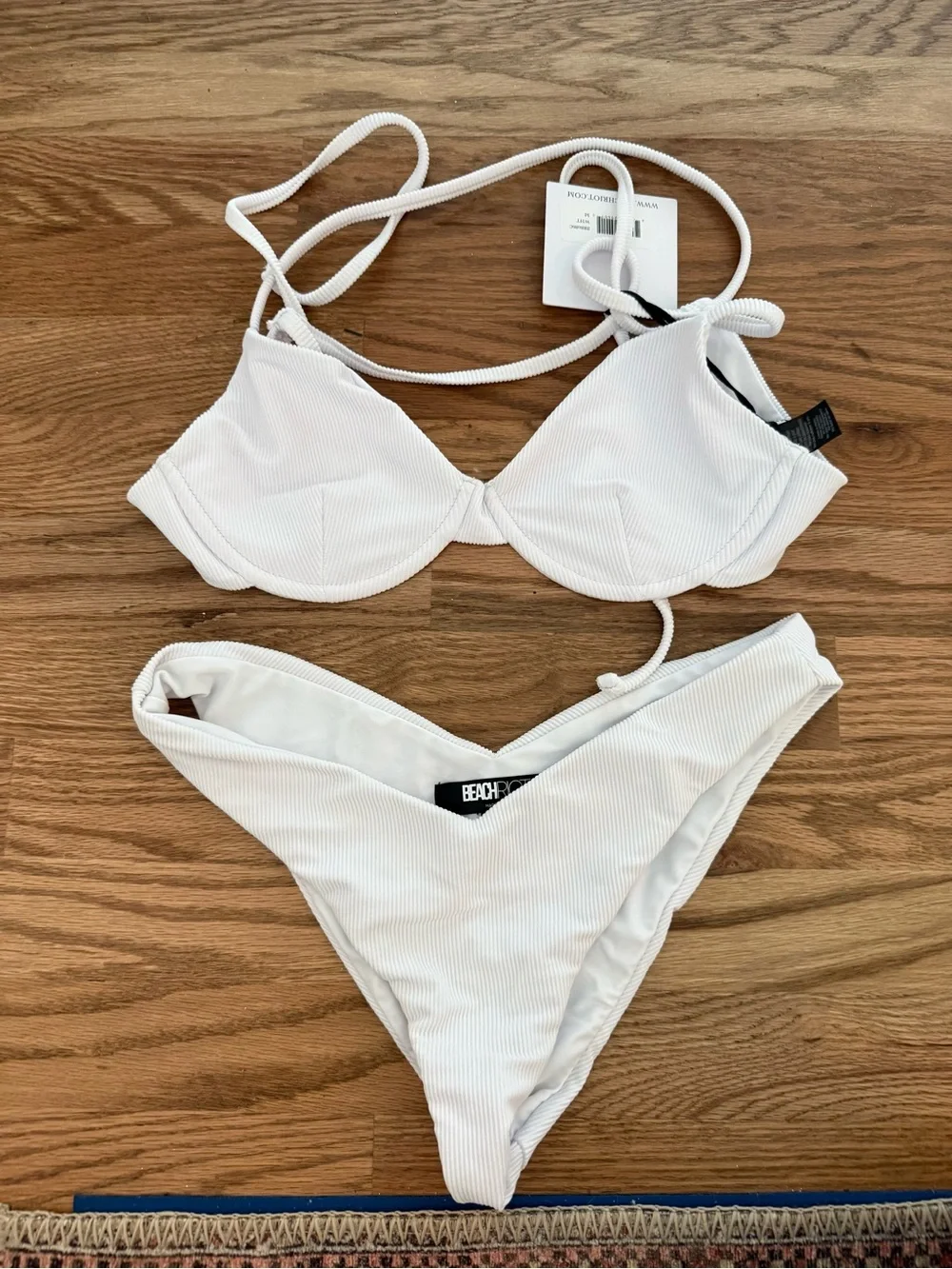 Beach Riot White Ribbed Underwire Bikini Set - Picture 3 of 3